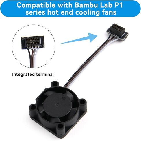 2PCS Extruder Hotend Cooling Fan for Bambu lab P1P/P1S 3D Printer, 2510 Rapid Cooling Fan for Bambu Lab P1 Series in Saudi Arabia