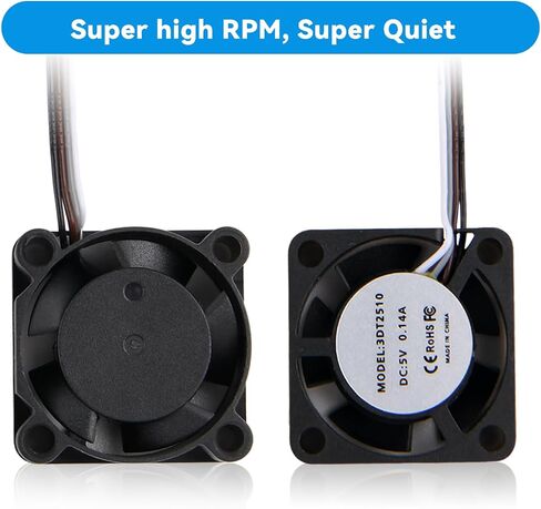 2PCS Extruder Hotend Cooling Fan for Bambu lab P1P/P1S 3D Printer, 2510 Rapid Cooling Fan for Bambu Lab P1 Series in Saudi Arabia