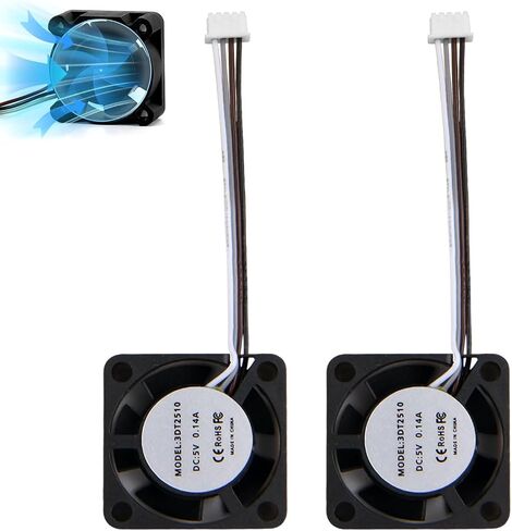 2PCS Extruder Hotend Cooling Fan for Bambu lab P1P/P1S 3D Printer, 2510 Rapid Cooling Fan for Bambu Lab P1 Series in Saudi Arabia