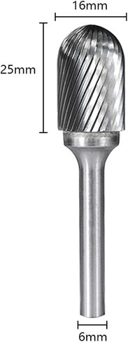 Tungsten Carbide Burr Bit Single Cut Rotary File L Type for Metal Woodworking Carving Tool Rotary Burrs 6mm Shank 1Pcs(25x14mm) in Kuwait