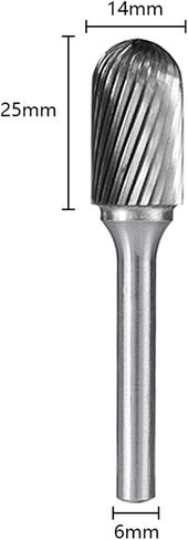 Tungsten Carbide Burr Bit Single Cut Rotary File L Type for Metal Woodworking Carving Tool Rotary Burrs 6mm Shank 1Pcs(25x14mm) in Kuwait