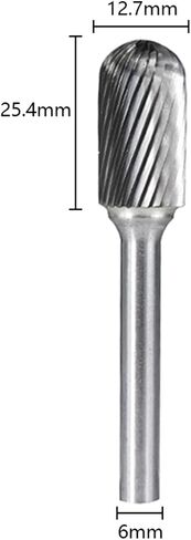 Tungsten Carbide Burr Bit Single Cut Rotary File L Type for Metal Woodworking Carving Tool Rotary Burrs 6mm Shank 1Pcs(25x14mm) in Kuwait