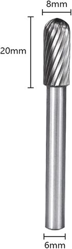 Tungsten Carbide Burr Bit Single Cut Rotary File L Type for Metal Woodworking Carving Tool Rotary Burrs 6mm Shank 1Pcs(25x14mm) in Kuwait