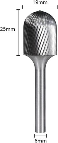 Tungsten Carbide Burr Bit Single Cut Rotary File L Type for Metal Woodworking Carving Tool Rotary Burrs 6mm Shank 1Pcs(25x14mm) in Kuwait
