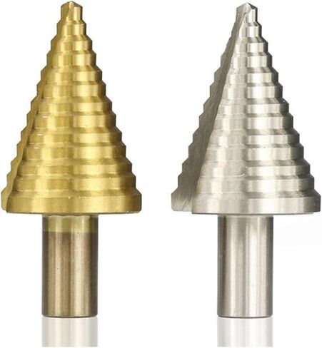 Drill Bit HSS Step 5-35mm Step Cone Drill Metal Drill Round Shank Straight Groove Hole 1Pcs(5-35mm No.1) in Saudi Arabia
