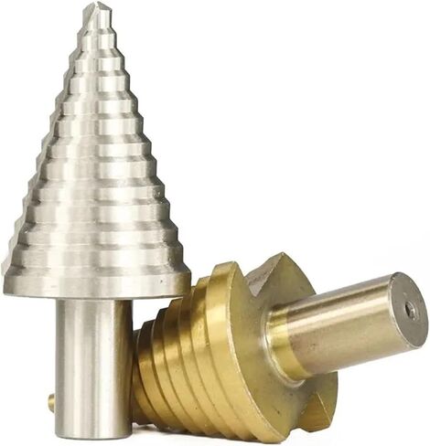 Drill Bit HSS Step 5-35mm Step Cone Drill Metal Drill Round Shank Straight Groove Hole 1Pcs(5-35mm No.1) in Saudi Arabia