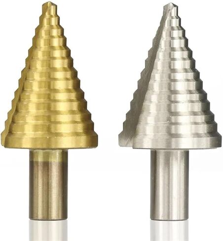 Drill Bit HSS Step 5-35mm Step Cone Drill Metal Drill Round Shank Straight Groove Hole 1Pcs(5-35mm No.1) in Saudi Arabia