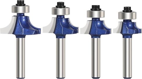 4pcs 6.35mm 1/4inch shank ronder level ver bit tour router for woodwork woodwork tungsten carbide in Saudi Arabia