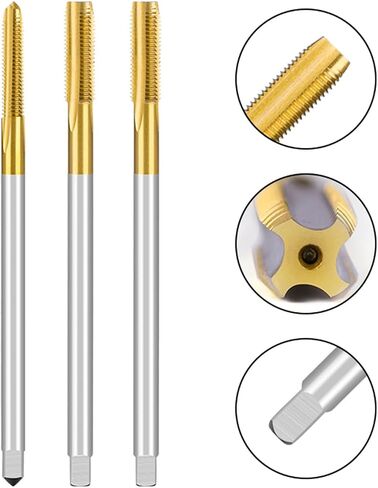 Screw Tap Drill M2-M12 Thread Tap Straight Flute 90-150 Length Metric Machine Plug Tap for Metal Screw Threading Tools 1Pcs(M10x120) in Kuwait
