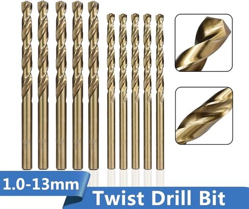 1.0-13mm M35 Cobalt Coated Twist Drill Bit Wood/Metal Hole Round Shank Gun Drill Bit 1Pcs(4.5mm) in Saudi Arabia
