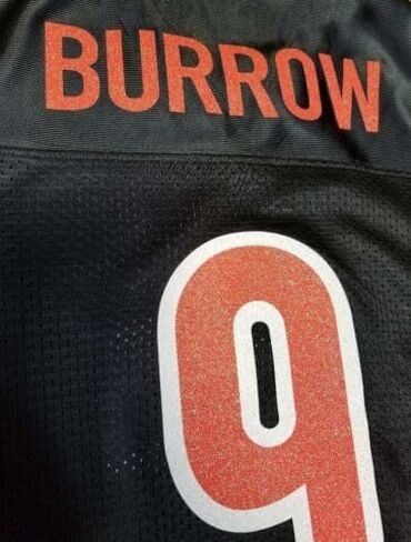 Custom Glitterflake Joe Burrow Womens Black Mesh Jersey Size Large in Saudi Arabia