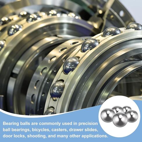 uxcell 1/2 "12.7 مم كرات تحمل ، 20 PCS 316 الفولاذ المقاوم للصدأ G200 كرات مترية متري للكرات للمحامل عجلات الدراجات in Saudi Arabia