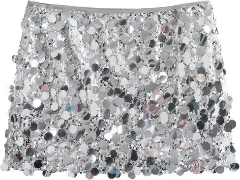 Womens Sequin Skirt Sparkly Sequin Decor Mini Bodycorn Skirts in Saudi Arabia
