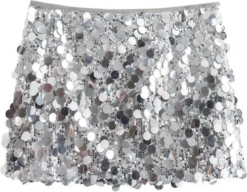 Womens Sequin Skirt Sparkly Sequin Decor Mini Bodycorn Skirts in Saudi Arabia