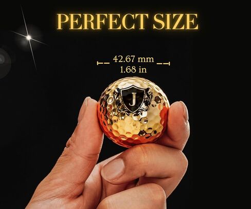 Funny Golf Gifts for Men Unique, Personalized Gold Golf Balls, Cool Accessories for Golf Lovers, Golfers, for Birthday and Christmas in Saudi Arabia