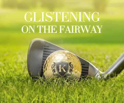 Funny Golf Gifts for Men Unique, Personalized Gold Golf Balls, Cool Accessories for Golf Lovers, Golfers, for Birthday and Christmas in Saudi Arabia
