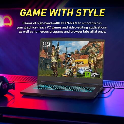MSI Thin 15.6 inch FHD 144Hz Gaming Laptop Intel Core i5-13420H NVIDIA GeForce RTX 4060-16GB DDR4 512GB SSD Gray (2025) in Saudi Arabia