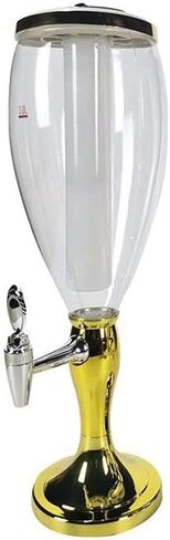 Drink dispenser, Beer Beverage Tower 3L Beer Taza Beer Keg Beer Machine Beverage Machine Beer Tower Wine Dispenser(Gold) in Saudi Arabia