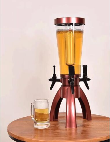 Drink dispenser, Beer Tower,Drinks Dispenser,3L Beer Tower Dispenser Clear Drink Dispenser,Plastic Beverage Dispenser(Rojo) in Saudi Arabia