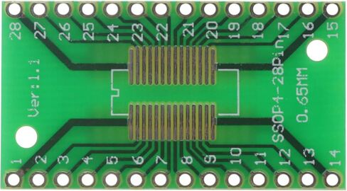 10PCS SOP28 SSOP28 TSSOP28 to DIP28 Adapter Converter PCB Board 0.65/1.27mm in Saudi Arabia