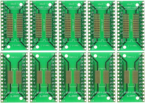 10PCS SOP28 SSOP28 TSSOP28 to DIP28 Adapter Converter PCB Board 0.65/1.27mm in Saudi Arabia