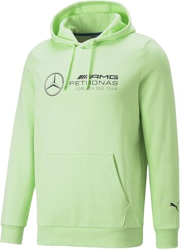 Puma Men Standard Mercedes Essentials Fleece Hoodie ، Paradise Green ، Large in Kuwait