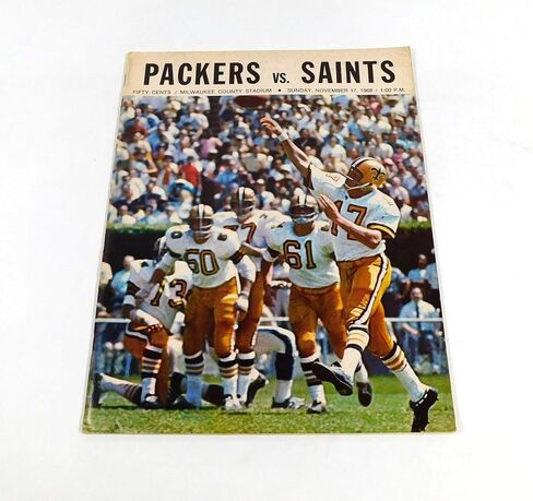 1968 New Orleans Saints في Bay Packers NFL Football Program 11-17-68-برامج اتحاد كرة القدم الأميركي in Saudi Arabia