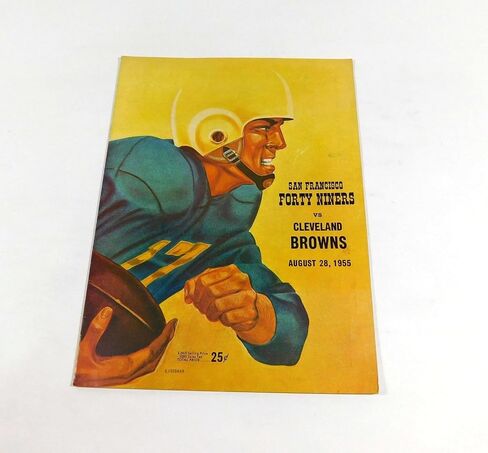 1955 Cleveland Browns at San Francisco 49ers NFL Football Program 8-28-55 - NFL Programs in Saudi Arabia