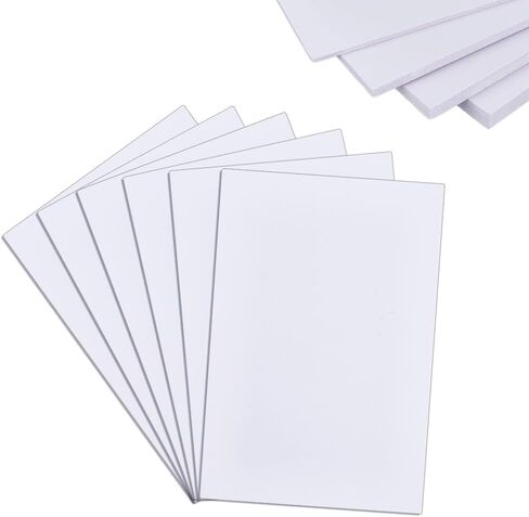 AHANDMaker 6pcs ملاءمة بلاستيكية PVC الموسعة ، 3 مم 5 مم بحجم 7 مم 9 مم 9 ملم ، ورقة رغوة PVC بيضاء سميكة ، 11.8 × 7.8 بوصة ، ورق رغوة حرفي ، وألواح لوحات PVC للحرف والفنون ، والعروض ، واللافتات ، واللوحات الخارجية ، الاستخدام في الهواء الطلق. in Saudi Arabia