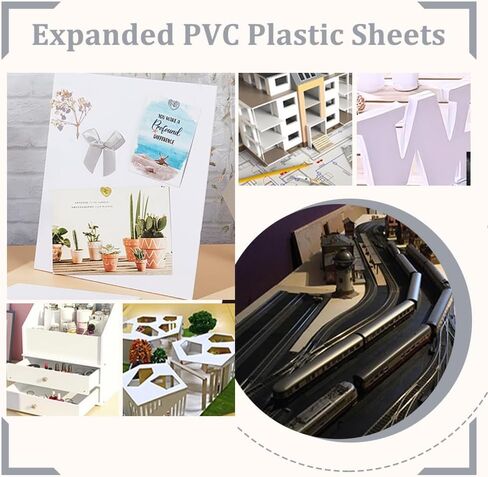 AHANDMaker 6pcs ملاءمة بلاستيكية PVC الموسعة ، 3 مم 5 مم بحجم 7 مم 9 مم 9 ملم ، ورقة رغوة PVC بيضاء سميكة ، 11.8 × 7.8 بوصة ، ورق رغوة حرفي ، وألواح لوحات PVC للحرف والفنون ، والعروض ، واللافتات ، واللوحات الخارجية ، الاستخدام في الهواء الطلق. in Saudi Arabia