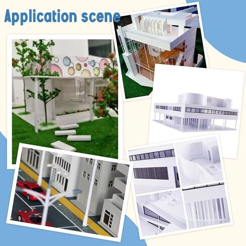 AHANDMAKER 30Pcs 3 Sizes ABS Plastic L Shape Bars Right Angle Bars, 250mm Long 2.5mm 4.5mm 5.5mm Wide Styrene White Rods for DIY Building Architectural Model Making in Saudi Arabia