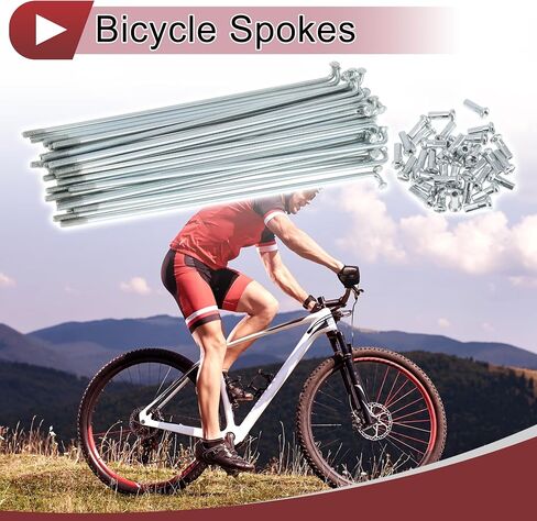 36 Set 13G Bicycle Spokes 130mm Bike Wheel Spokes Galvanized Carbon Steel Silver Tone in Saudi Arabia