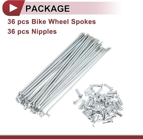 36 Set 13G Bicycle Spokes 130mm Bike Wheel Spokes Galvanized Carbon Steel Silver Tone in Saudi Arabia