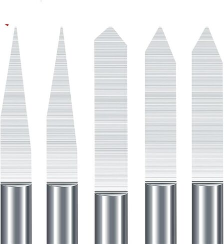 20pcs V Shape Engraving Bit Set 1/8 Shank 10/15/20/30D Flat Bottom Carbide PCB Carving Tools in Saudi Arabia