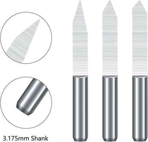 20pcs V Shape Engraving Bit Set 1/8 Shank 10/15/20/30D Flat Bottom Carbide PCB Carving Tools in Saudi Arabia