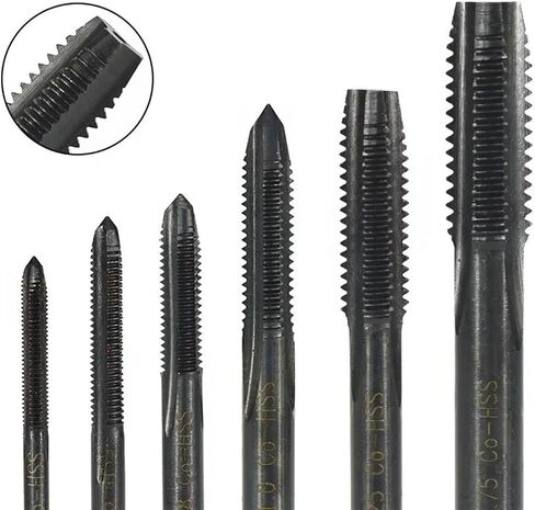 Thread TAP SET 6PCS M3 M4 M5 M6 M8 M10 Straight Metric Screw Thread Throug in Saudi Arabia