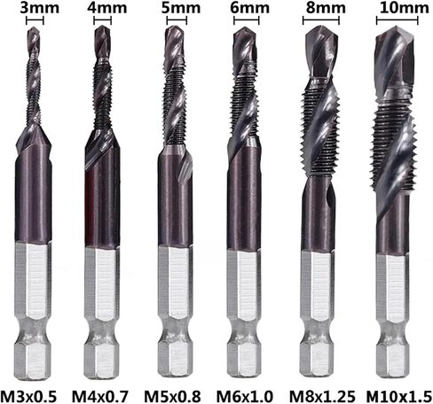 التوصيل المتري ، صنبور مجموعة Hex shank Trans Taps M3 M4 M5 M6 M8 M10 Metalworking Thread Thread Thread Tap There Machine There in Saudi Arabia