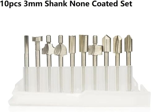 Rotary HSS Drill 3mm Shank Wood Router بتات 10pcs in Saudi Arabia