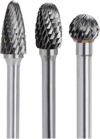 6mm Shank Carbide Double Cut Rotary Burrs Bit 10mm Diameter Rotary File for Rotary Tools Abrasive Tools 1Pcs(1pc F Type) in Saudi Arabia