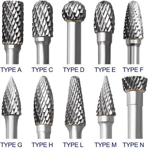 6mm Shank Carbide Double Cut Rotary Burrs Bit 10mm Diameter Rotary File for Rotary Tools Abrasive Tools 1Pcs(1pc F Type) in Saudi Arabia