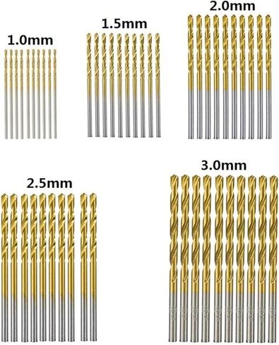 HSS Twist Drill Stet 0.4-4.0mm Mini Drill Bit for DIY Hobby Craft Woodworking Hole Drilling Tools 50-150pcs (60pcs) in Kuwait