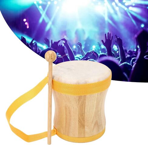 يدوي طبل طبل خشب الأسطوانة من جلد الغنم أعلى طبل مع طبل Conga الخشبي للعروض الحفلات الموسيقية مع حزام حمل (أزرق) in Saudi Arabia
