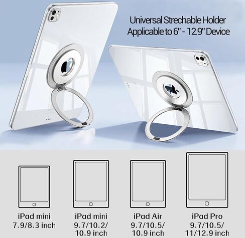 Tablet Stand Adjustable Universal Tablet Hand Holder, 360 Degrees Handle Grip Compatible for iPad/Galaxy Tab and All 6-11" Tablets(Black) in Saudi Arabia