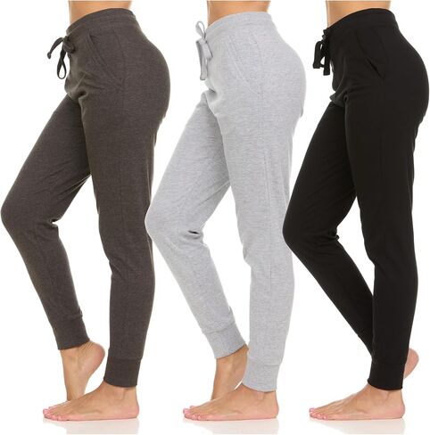 Daresay Womens تشغيل طماق لليوغا تجريب مع جيوب وكفة ealstic ، حزمة من 3 حتى XXL in Kuwait