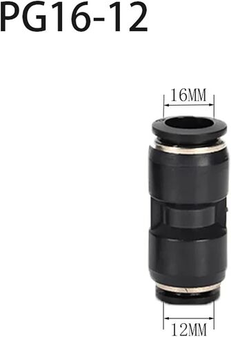 التركيبات الهوائية تركيب موصل بلاستيكي PU PG 4MM-16MM أنبوب خرطوم الماء الضغط في موصلات سريعة الغاز مستقيم 1pcs (PG12-8) in Kuwait