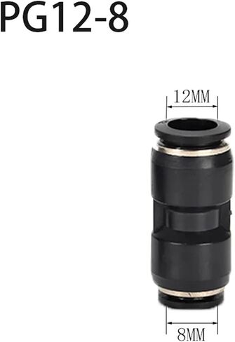التركيبات الهوائية تركيب موصل بلاستيكي PU PG 4MM-16MM أنبوب خرطوم الماء الضغط في موصلات سريعة الغاز مستقيم 1pcs (PG12-8) in Kuwait