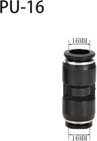 التركيبات الهوائية تركيب موصل بلاستيكي PU PG 4MM-16MM أنبوب خرطوم الماء الضغط في موصلات سريعة الغاز مستقيم 1pcs (PG12-8) in Kuwait