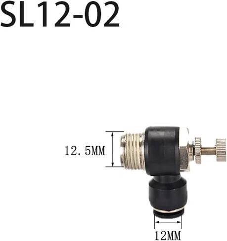 SL 4 6 8 10 12mm اتصال سريع التوصيل الهوائي M5 1/8 1/4 3/8 1/2 بوصة سرعة الهواء تنظيم صمام الخانق 1PCs (SL12-01) in Kuwait