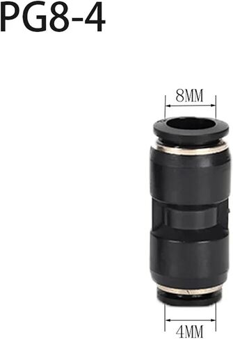 التركيبات الهوائية تركيب موصل بلاستيكي PU PG 4MM-16MM أنبوب خرطوم الماء الضغط في موصلات سريعة الغاز مستقيم 1pcs (PG12-8) in Kuwait