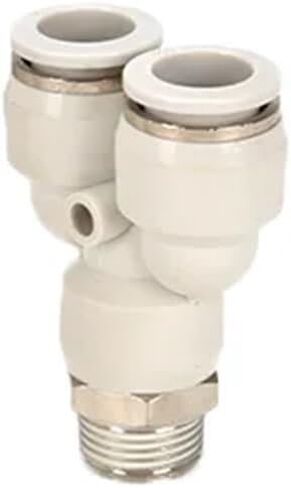 موصل الهواء الهوائي PC PC White 4/6/8/10/12mm موضوع 1/8 1/4 3/8 1/2 تركيبات خرطوم الموصلات السريعة 1pcs (6-02) in Saudi Arabia